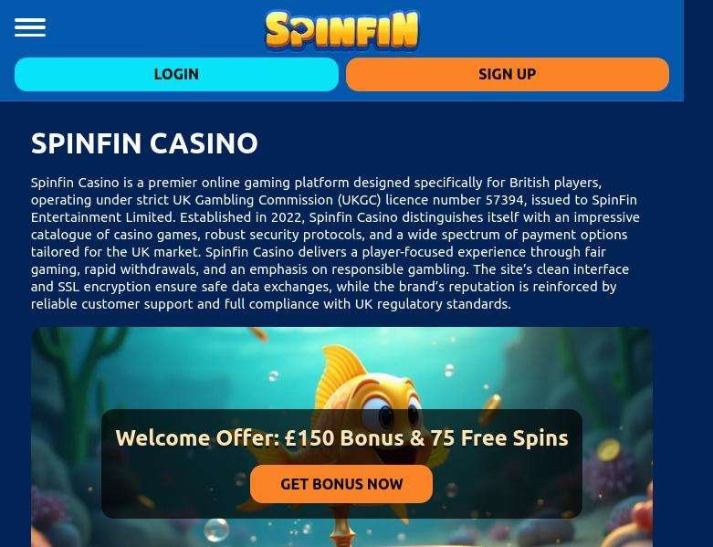 Best spinfin casino uk in United Kingdom